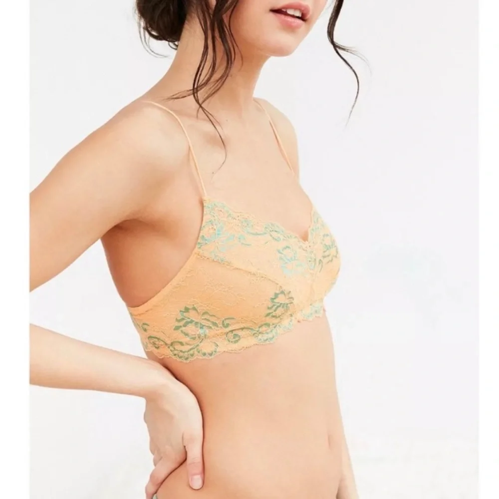 urban outfitters chloe orange lace bralette